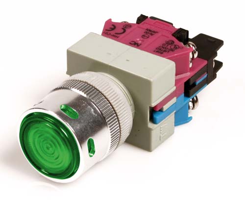 Push-Button - 12V - Green - 10A